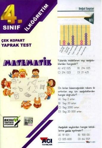 4. Sınıf Matematik Yaprak Test