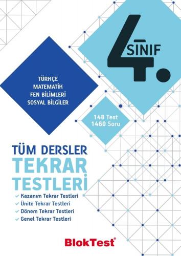 4. Sınıf Tüm Dersler 4+4 Tekrar Testleri