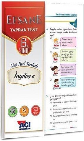 6.sınıf İngilizce Yaprak Test - Komisyon | Efsane - 9786254040207