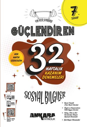 7. Sınıf Güçlendiren 32 Haftalık Sosyal Bilgiler Kazanım Denemeleri (i