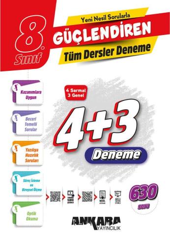 8. Sınıf Tüm Dersler Denemeleri Güçlendiren (iadesiz) - Kolektif | Ank