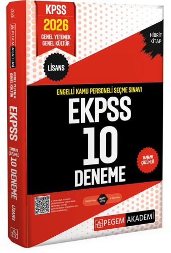 E-kpss Tamamı Çözümlü 10 Deneme (lisans) - Kolektif | Pegem Akademi Ya
