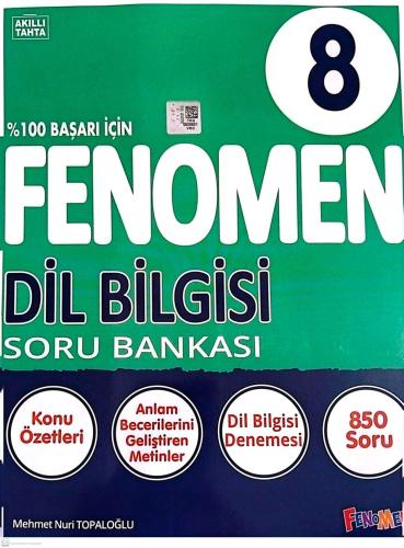 Fenomen 8 Dil Bilgisi Soru Bankası - Mehmet Nuri Topaşoğlu | Fenomen Y