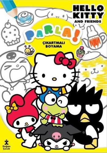 Hello Kitty And Friends Parla Çıkartmalı Boyama