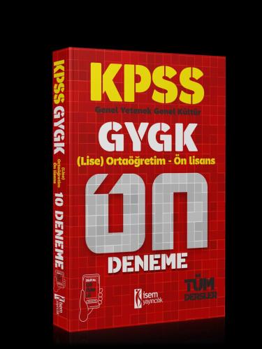 Kpss Gygk Ortaöğretim-önlisans 10 Deneme Dijital Çözümlü 2024 - Komisy
