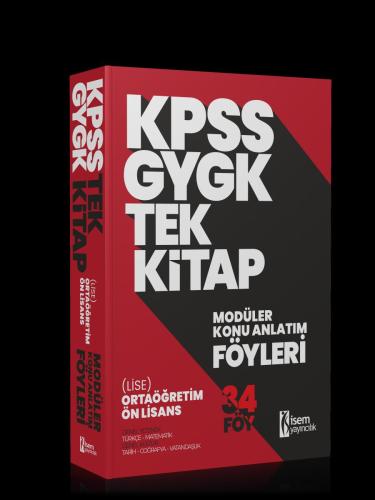 Kpss Gygk Ortaöğretim-önlisans Tek Kitap Modüler Konu Anlatım Föyleri 