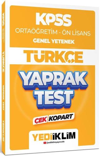Kpss Ortaöğretim Ön Lisans Genel Yetenek Türkçe Çek Kopart Yaprak Test