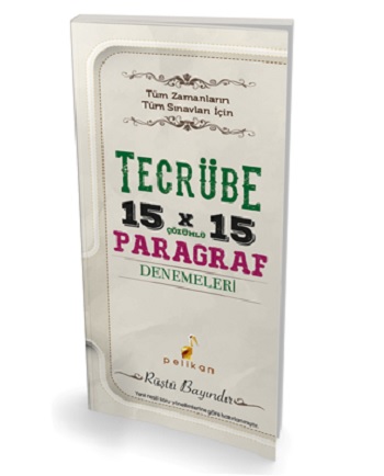 Paragraf Deneme Tecrübe 15x15 Çözümlü - Rüştü Bayındır | Pelikan - 978