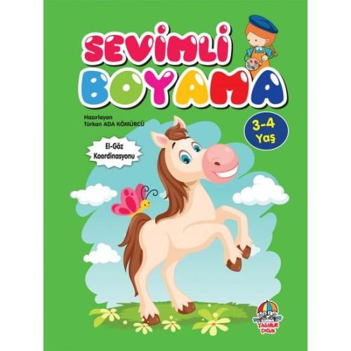 Sevimli Boyama (3-4 Yaş) - Türkan Ada Kömürcü | Parmak Çocuk Yayınları