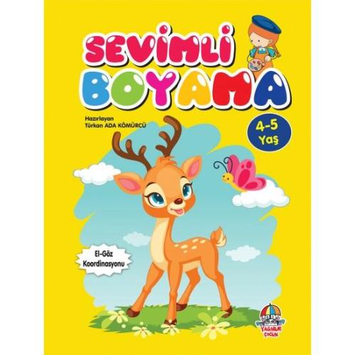 Sevimli Boyama (4-5 Yaş) - Türkan Ada Kömürcü | Parmak Çocuk Yayınları