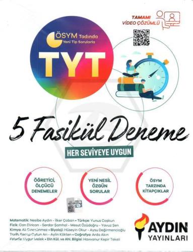 Tyt 5 Fasikül Deneme - Komisyon | Aydın Yayınları - 9786258104011
