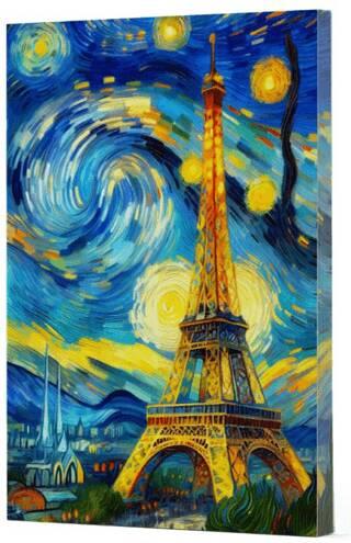 Van Gogh Eyfel Kulesi Çizgili Defter 9