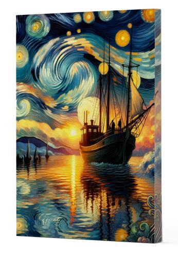 Van Gogh Gemi Çizgili Defter