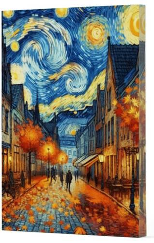 Van Gogh Sokak Çizgili Defter 3