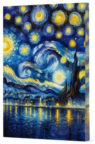 Van Gogh Yıldızlı Gece Çizgili Defter 7
