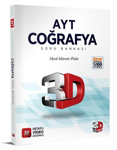 Yks Ayt Coğrafya Soru Bankası 3d - Mecit Mümin Polat | 3D - 9786051943