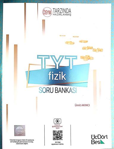 Yks Tyt Fizik Soru Bankası 2022 ( İadesizdir ) - Ümit Akıncı | Üçdörtb