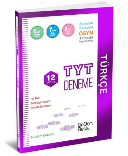 Yks Tyt Türkçe Deneme 12'li ( İadesizdir ) - Müslüm Kaplan | Üçdörtbeş