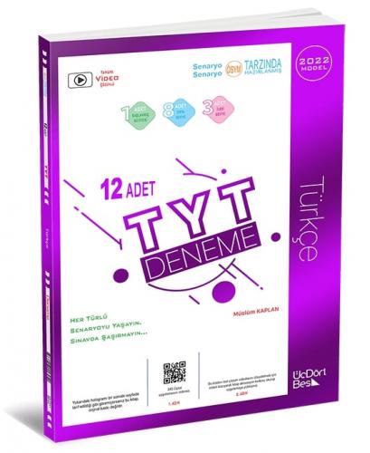 Yks Tyt Türkçe Deneme 12'li ( İadesizdir ) - Müslüm Kaplan | Üçdörtbeş
